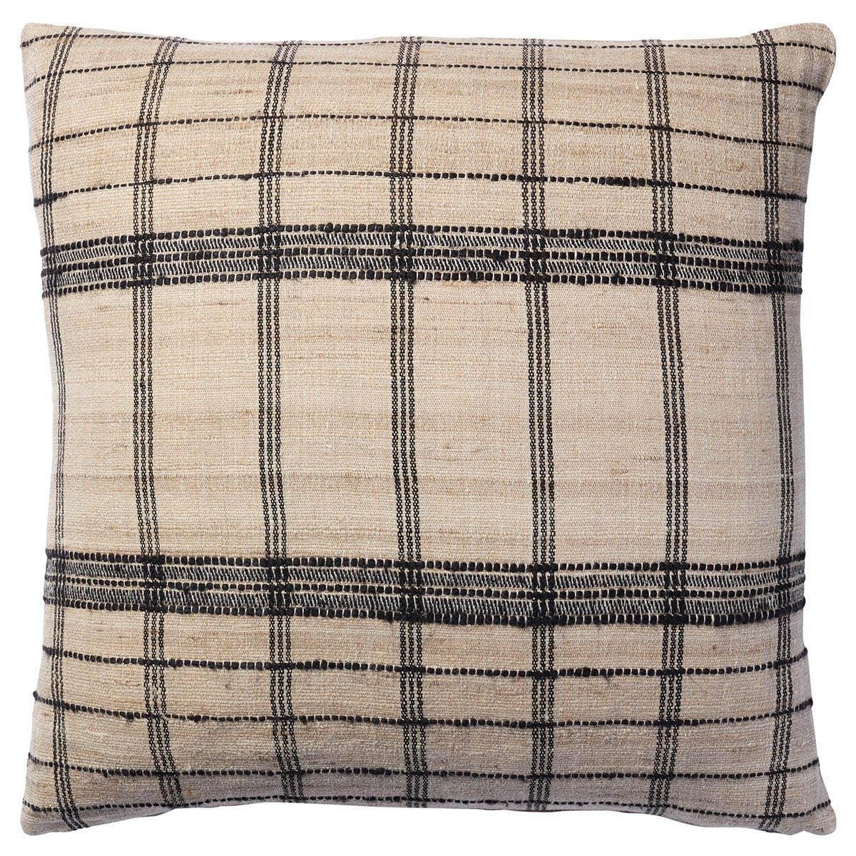 With its minimal, monochrome interpretation of a plaid check, the Carre design brings a touch of antiquity to any space. The neutral colorway and stitch-inspired design balance this heritage inspiration for a unique, handcrafted accent piece that thrives in any indoor space.Indoor Pillow Amethyst Home provides interior design, new home construction design consulting, vintage area rugs, and lighting in the Newport Beach metro area.