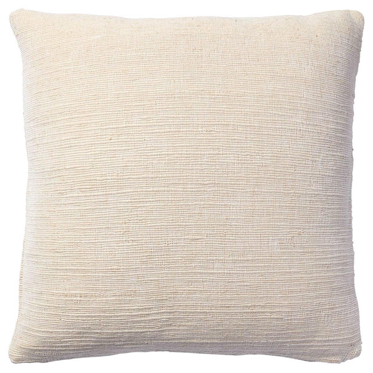 Traditionally, the warp yarn is the framework over which the weft yarn is woven to create a pattern, but in the Mirth pillow they are given an equal emphasis. Inspired by the foundation of handcrafted rugs, this throw pillow provides subtle texture in warm cream tones. The viscose and cotton blend lends softness and comfort to any indoor space. Amethyst Home provides interior design, new home construction design consulting, vintage area rugs, and lighting in the Scottsdale metro area.