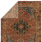 The Rhapsody collection features heirloom-quality designs of stunningly abrashed Old World patterns. The Lucius area rug boasts a beautifully washed center-medallion with a decorative border. The red tones are accented with blue, black, cream, orange, and brown hues for added depth and intrigue. This durable wool handknot anchors living spaces with a fresh take on vintage style. Amethyst Home provides interior design, new construction, custom furniture, and area rugs in the Winter Garden metro area.
