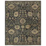 The Rhapsody collection features heirloom-quality designs of stunningly abrashed Old World patterns. The Maeli area rug boasts a beautifully washed Oushak motif with a decorative border. The dark gray tones are accented with khaki, cream, green, and beige hues for added depth and intrigue. This durable wool handknot anchors living spaces with a fresh take on vintage style. Amethyst Home provides interior design, new construction, custom furniture, and area rugs in the Nashville metro area.