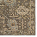 The Rhapsody collection features heirloom-quality designs of stunningly abrashed Old World patterns. The Maeli area rug boasts a beautifully washed Oushak motif with a decorative border. The gray tones are accented with cream, black, brown, and green hues for added depth and intrigue. This durable wool handknot anchors living spaces with a fresh take on vintage style. Amethyst Home provides interior design, new construction, custom furniture, and area rugs in the Winter Garden metro area.