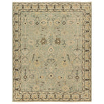 The Rhapsody Markid features heirloom-quality designs of stunningly abrashed Old World patterns. The Markid area rug boasts a beautifully distressed floral and Oushak motif with a decorative border. The light blue and tan tones are accented with black and beige hues for added depth and intrigue. Amethyst Home provides interior design, new home construction design consulting, vintage area rugs, and lighting in the Des Moines metro area.