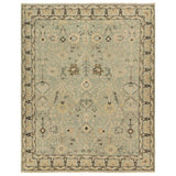 Featuring Rhapsody Markid Hand-Knotted Rug by Jaipur Living at Amethyst Home. The Rhapsody Markid features heirloom-quality designs of stunningly abrashed Old World patterns. The Markid area rug boasts a beautifully distressed floral and Oushak motif with a decorative border. The light blue and tan tones are accented with black and beige hues for added dep. Amethyst Home provides interior design, new home construction design consulting, vintage area rugs, and lighting in the Des Moines metro area.