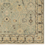 The Rhapsody Markid features heirloom-quality designs of stunningly abrashed Old World patterns. The Markid area rug boasts a beautifully distressed floral and Oushak motif with a decorative border. The light blue and tan tones are accented with black and beige hues for added depth and intrigue. Amethyst Home provides interior design, new home construction design consulting, vintage area rugs, and lighting in the Nashville metro area.