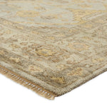 The Rhapsody Gehenna features heirloom-quality designs of stunningly abrashed Old World patterns. The Gehenna area rug boasts a beautifully distressed medallion motif with a decorative border and floral detailing. The gray and brown tones are accented with light blue, sage, beige, and yellow hues for added depth and intrigue. Amethyst Home provides interior design, new home construction design consulting, vintage area rugs, and lighting in the Alpharetta metro area.