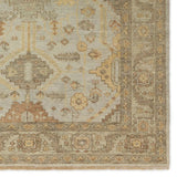 The Rhapsody Gehenna features heirloom-quality designs of stunningly abrashed Old World patterns. The Gehenna area rug boasts a beautifully distressed medallion motif with a decorative border and floral detailing. The gray and brown tones are accented with light blue, sage, beige, and yellow hues for added depth and intrigue. Amethyst Home provides interior design, new home construction design consulting, vintage area rugs, and lighting in the Los Angeles metro area.