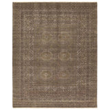 Featuring Rhapsody Kortan Hand-Knotted Rug by Jaipur Living at Amethyst Home. The Rhapsody Kortan features heirloom-quality designs of stunningly abrashed Old World patterns. The Kortan area rug boasts a beautifully distressed mini-medallion motif with a decorative, multi-layered border and geometric detailing. The brown, cream, and tan hues add depth and i. Amethyst Home provides interior design, new home construction design consulting, vintage area rugs, and lighting in the Charlotte metro area.