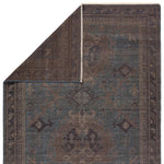 Featuring Rhapsody Jodion Hand-Knotted Rug by Jaipur Living at Amethyst Home. The Rhapsody Jodion features heirloom-quality designs of stunningly abrashed Old World patterns. The Jodion area rug boasts a beautifully distressed dual-medallion motif with a decorative, multi-layered border and geometric detailing. The blue, brown, and gray hues add depth and intr. Amethyst Home provides interior design, new home construction design consulting, vintage area rugs, and lighting in the Dallas metro area.
