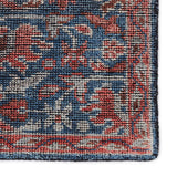 The Rhapsody Venetia features heirloom-quality designs of stunningly abrashed Old World patterns. The Venetia area rug showcases a subtly distressed floral medallion motif in rich, vibrant hues of red, blue, blush, and ivory. This durable wool handknot anchors living spaces with a fresh take on vintage style.Hand Knotted Amethyst Home provides interior design, new home construction design consulting, vintage area rugs, and lighting in the Charlotte metro area.