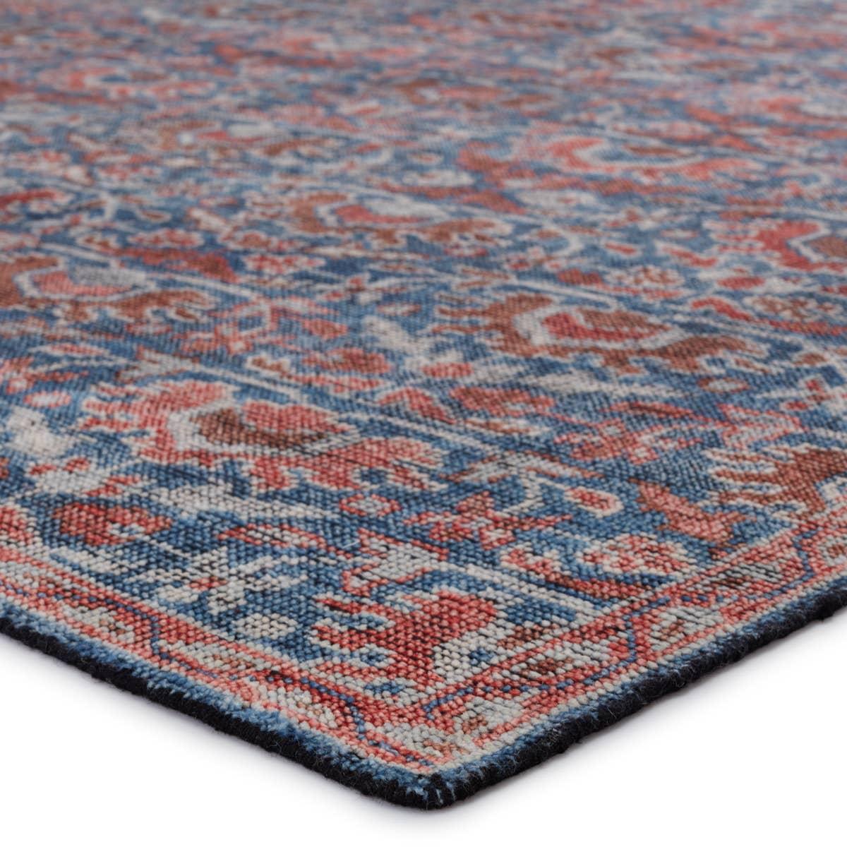 The Rhapsody Venetia features heirloom-quality designs of stunningly abrashed Old World patterns. The Venetia area rug showcases a subtly distressed floral medallion motif in rich, vibrant hues of red, blue, blush, and ivory. This durable wool handknot anchors living spaces with a fresh take on vintage style.Hand Knotted Amethyst Home provides interior design, new home construction design consulting, vintage area rugs, and lighting in the Portland metro area.