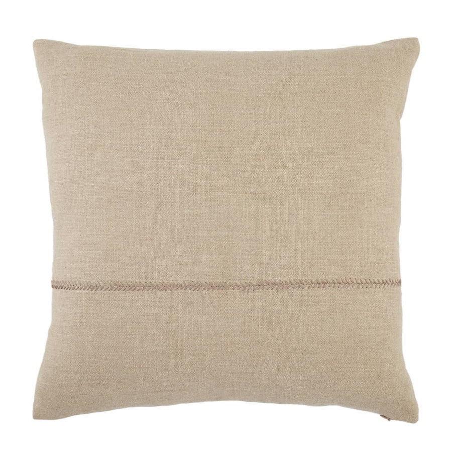 Taiga Ortiz Pillow defines the texturally inspiring Taiga collection. Crafted of soft linen, the Ortiz pillow boasts a solid greige colorway. Embroidered details in a tonal hue offer subtle texture to this plush accent. Amethyst Home provides interior design services, furniture, rugs, and lighting in the Kansas City metro area.