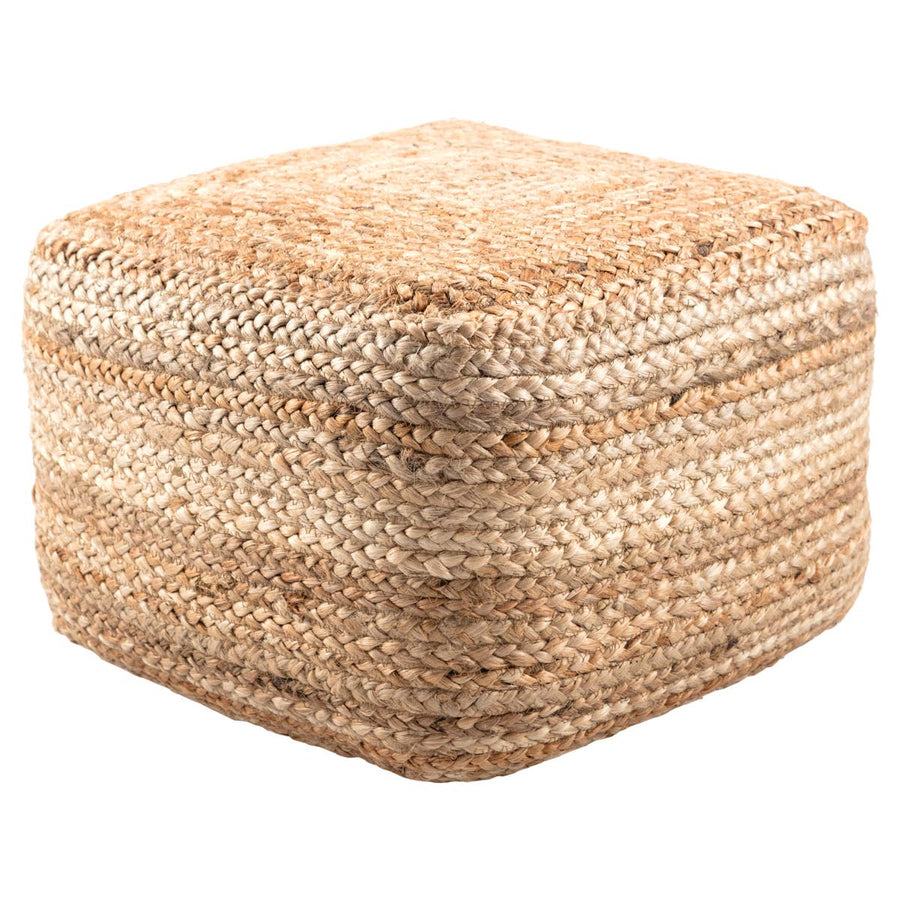 Natural Braided Jute Pouf Ottoman