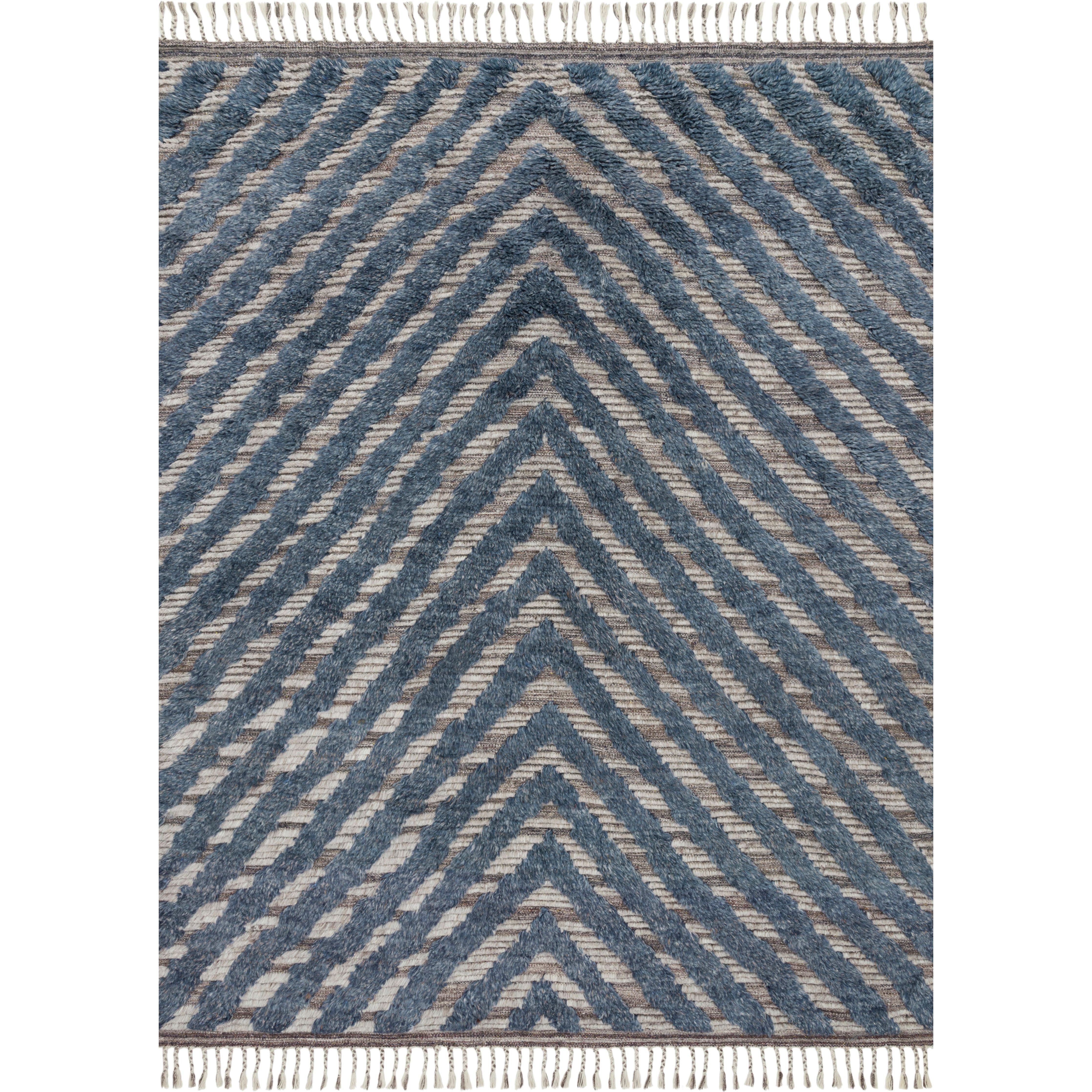 Khalid Blue/Pewter Rug - Amethyst Home A nod to timeless Moroccan style, the Khalid Collection is hand-knotted in India by skilled artisans. The soft pile features 100% natural, undyed wool, lending slight variations in tones that make each piece it's own. Plus, each rug is finished with a thoughtfully designed fringe.
