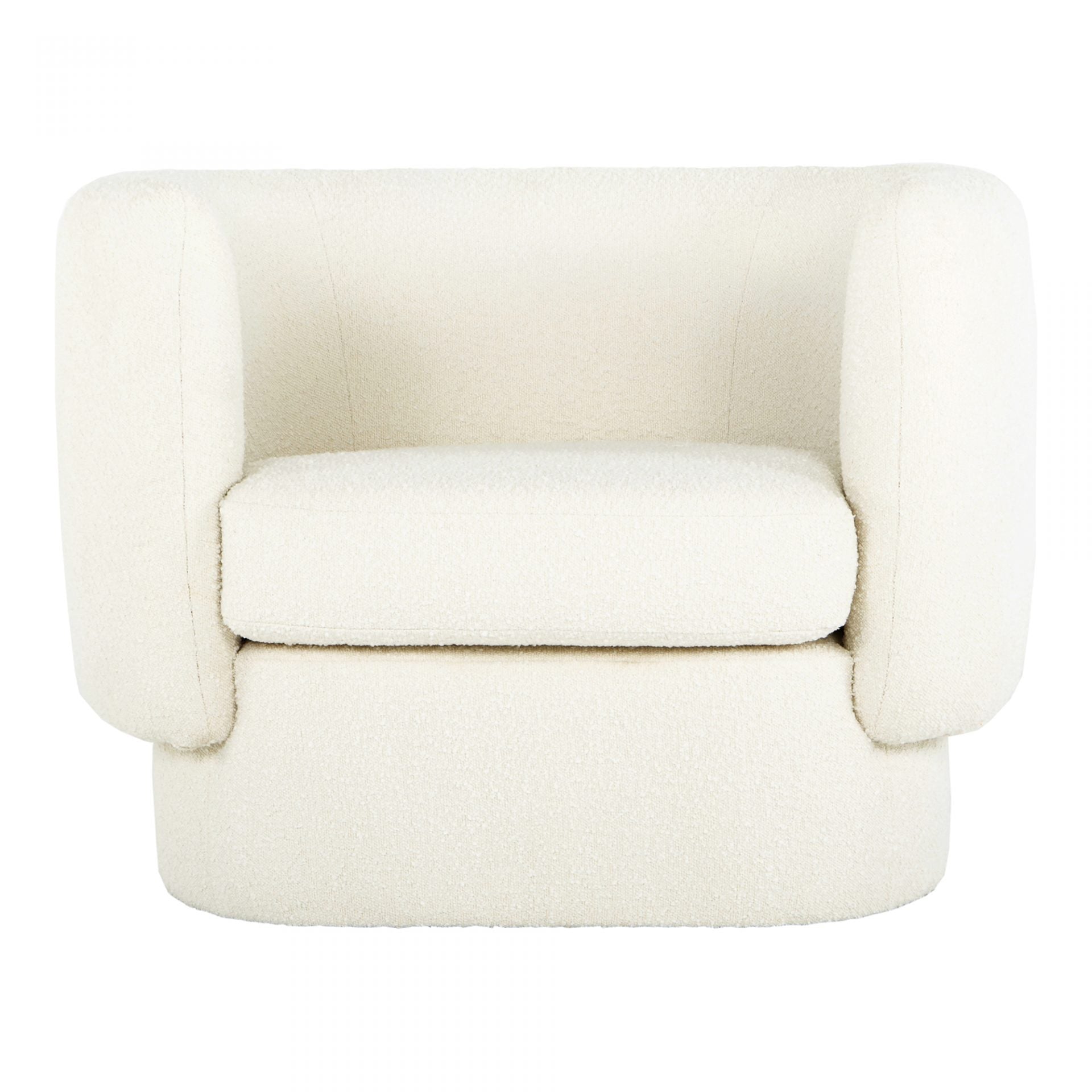 We love the textured look of this Koba Maya White Chair. A gorgeous, comfy chair to add to your living room, den, or office area.   Overall Size: 39.5"W x 32.5"D x 29"H Seat Height: 18" Back Height: 12"