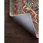 Perfect for families with kids and pets and very easy to clean and maintain. Comes in area, cute kitchen and hallway runners sizes. The rug is gorgeous with an intricate pattern and warms up the room with tones of blue, red, and ivory. The Layla Blue/Spice rug from Loloi captures the spirit of an old-world rug.