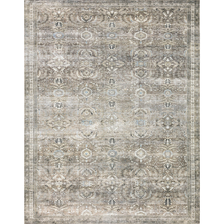 Perfect for families with kids and pets and very easy to clean and maintain. Comes in area, cute kitchen and hallway runners sizes. The rug has an intricate pattern and warms up the room with tones of green, brown, ivory, and hints of blue. The Layla Antique / Moss rug from Loloi captures the spirit of old-world rugs.
