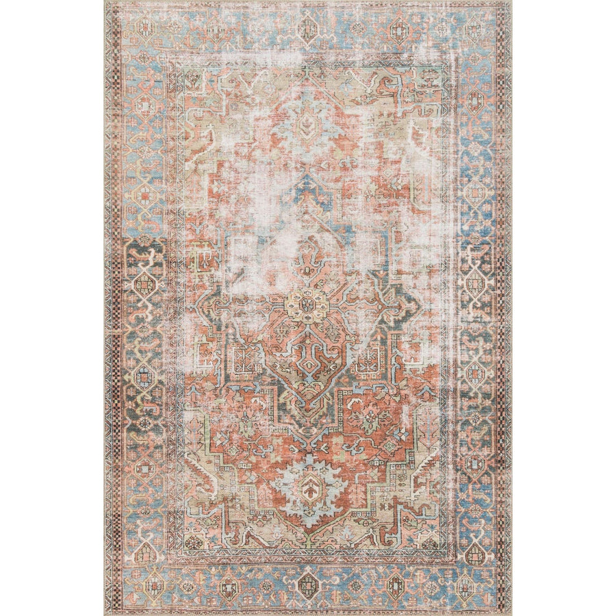 Tapis Loren terre cuite/ciel