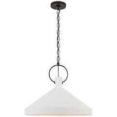 Featuring Limoges Grande Pendant by Visual Comfort at Amethyst Home. We love the large shade and circular detail found on this Limoges Grande Pendant by Visual Comfort. This would look gorgeous over a kitchen island, kitchen sink, or other area needing extra light. 
Overall Dimensions: 24" L x 24" W x 19.75" HWeight: 16 lbs.  Amethyst Home provides interior design, new home construction design consulting, vintage area rugs, and lighting in the Monterey metro area.