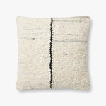 Featuring Amber Carla Ivory / Black  Pillow by Loloi at Amethyst Home. Experience the warmth and softness of the Amber Carla Ivory / Black Pillow. Hand woven with wool, polyester, and cotton, this pillow has a hidden flap closure and an antique bronze finish zipper with the Loloi logo. Finished with a knife edge and beige backing, this pillow will bring a cozy. Amethyst Home provides interior design, new home construction design consulting, vintage area rugs, and lighting in the Boston metro area.