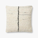 Featuring Amber Carla Ivory / Black  Pillow by Loloi at Amethyst Home. Experience the warmth and softness of the Amber Carla Ivory / Black Pillow. Hand woven with wool, polyester, and cotton, this pillow has a hidden flap closure and an antique bronze finish zipper with the Loloi logo. Finished with a knife edge and beige backing, this pillow will bring a cozy. Amethyst Home provides interior design, new home construction design consulting, vintage area rugs, and lighting in the Boston metro area.