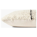 Featuring Amber Carla Ivory / Black  Pillow by Loloi at Amethyst Home. Experience the warmth and softness of the Amber Carla Ivory / Black Pillow. Hand woven with wool, polyester, and cotton, this pillow has a hidden flap closure and an antique bronze finish zipper with the Loloi logo. Finished with a knife edge and beige backing, this pillow will bring . Amethyst Home provides interior design, new home construction design consulting, vintage area rugs, and lighting in the Laguna Beach metro area.