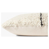 Featuring Amber Carla Ivory / Black  Pillow by Loloi at Amethyst Home. Experience the warmth and softness of the Amber Carla Ivory / Black Pillow. Hand woven with wool, polyester, and cotton, this pillow has a hidden flap closure and an antique bronze finish zipper with the Loloi logo. Finished with a knife edge and beige backing, this pillow will bring . Amethyst Home provides interior design, new home construction design consulting, vintage area rugs, and lighting in the Laguna Beach metro area.