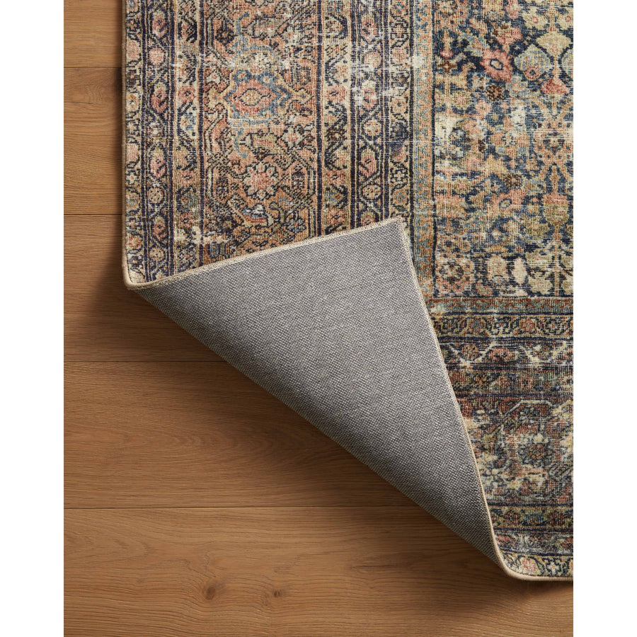 With the faded feel of an antique rug, the Amber Lewis x Loloi Morgan Denim / Multi Rug is a feat of modern printed construction. These impressive area rugs expertly blend sophisticated tones to recreate the dynamic colors of a vintage textiles. Power-loomed of CloudPile™ construction, these rugs are extra-soft to walk upon yet still durable for high-traffic rooms. Amethyst Home provides interior design services, furniture, rugs, and lighting in the Des Moines metro area.