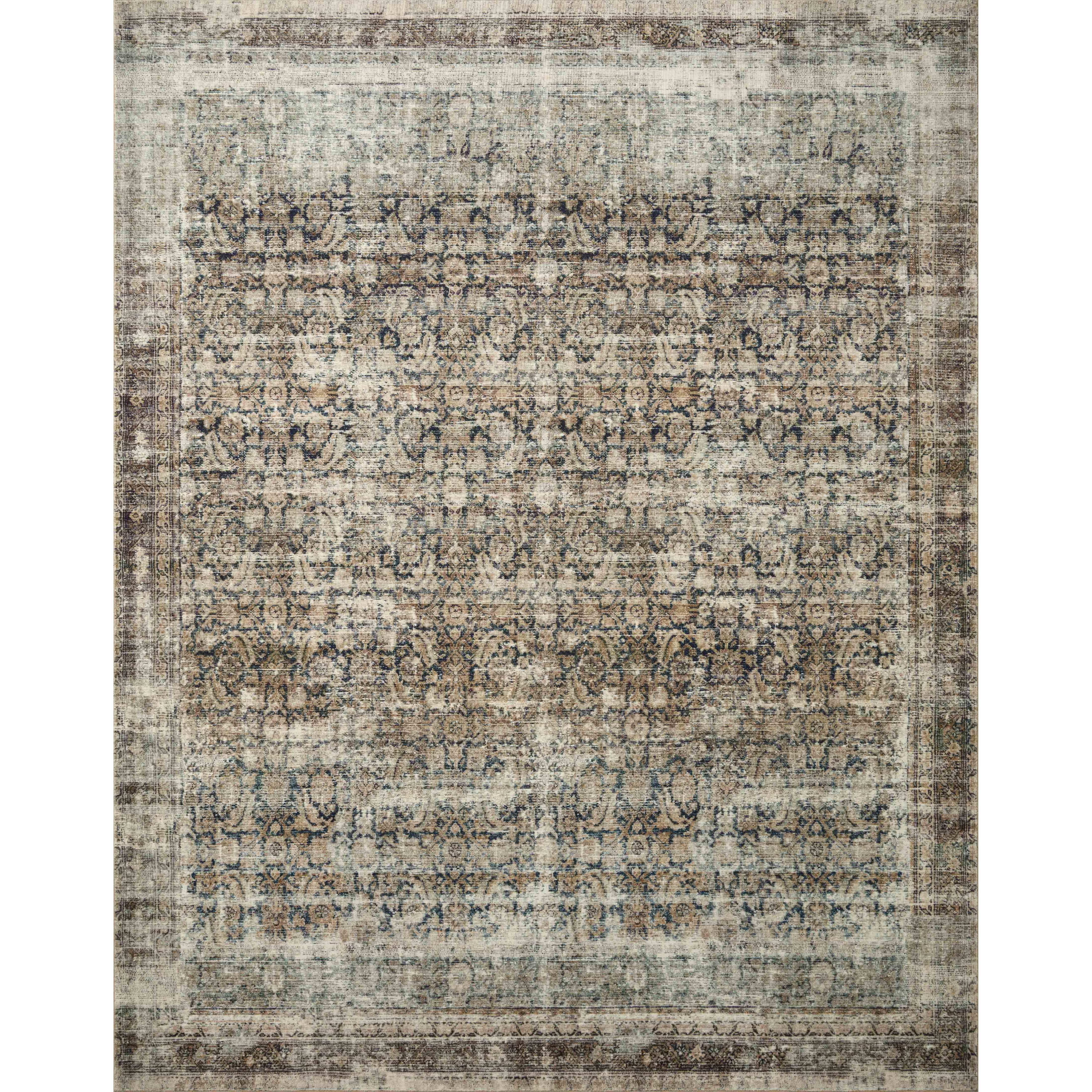 With the faded feel of an antique rug, the Amber Lewis x Loloi Morgan Navy / Sand Rug is a feat of modern printed construction. These impressive area rugs expertly blend sophisticated tones to recreate the dynamic colors of a vintage textiles. Power-loomed of CloudPile™ construction, these rugs are extra-soft to walk upon yet still durable for high-traffic rooms. Amethyst Home provides interior design services, furniture, rugs, and lighting in the Kansas City metro area.