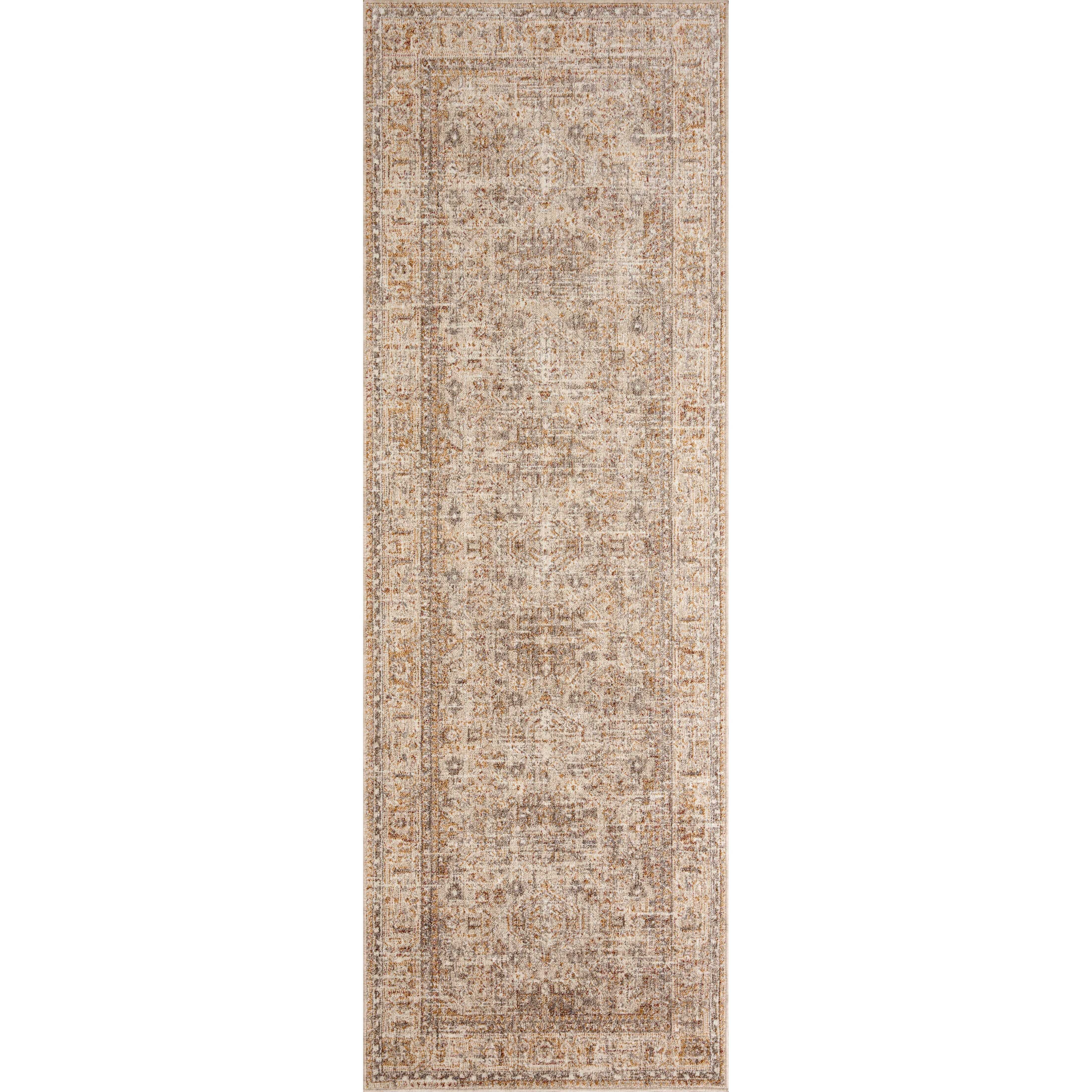 Designed in an expertly distressed antique style, the Angela Rose x Loloi Blake Oatmeal / Spice rug features traditional motifs that have softened into the background, making it an effortless neutral in any room. Muted earth-toned palettes complement a range of furniture, while subtle cream-colored fringe at the edges add texture and framing. Amethyst Home provides interior design services, furniture, rugs, and lighting in the Salt Lake City metro area.