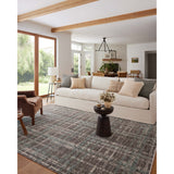 The Ember Collection by Angela Rose x Loloi is a modern flatweave area rug with a timeless plaid pattern that adds depth and coziness to any living room, bedroom, dining room, or hallway. Ember is power-loomed of 100% space-dyed polyester, a durable construction that creates a nuanced depth of color, available in a range of neutral palettes. Amethyst Home provides interior design, new home construction design consulting, vintage area rugs, and lighting in the Charlotte metro area.