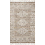 The Rivers Collection by Angela Rose x Loloi is a modern flatweave area rug with a reversible design featuring symmetrical motifs. Woven of wool, cotton, and jute, Rivers combines natural materials with an airy, natural aesthetic. The soft colors of the rug create a watercolor effect that adds artful depth to the neutral palette. Amethyst Home provides interior design, new home construction design consulting, vintage area rugs, and lighting in the Miami metro area.