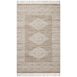 The Rivers Collection by Angela Rose x Loloi is a modern flatweave area rug with a reversible design featuring symmetrical motifs. Woven of wool, cotton, and jute, Rivers combines natural materials with an airy, natural aesthetic. The soft colors of the rug create a watercolor effect that adds artful depth to the neutral palette. Amethyst Home provides interior design, new home construction design consulting, vintage area rugs, and lighting in the Miami metro area.
