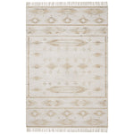 The Rivers Collection by Angela Rose x Loloi is a modern flatweave area rug with a reversible design featuring symmetrical motifs. Woven of wool, cotton, and jute, Rivers combines natural materials with an airy, natural aesthetic. The soft colors of the rug create a watercolor effect that adds artful depth to the neutral palette. Amethyst Home provides interior design, new home construction design consulting, vintage area rugs, and lighting in the Austin metro area.