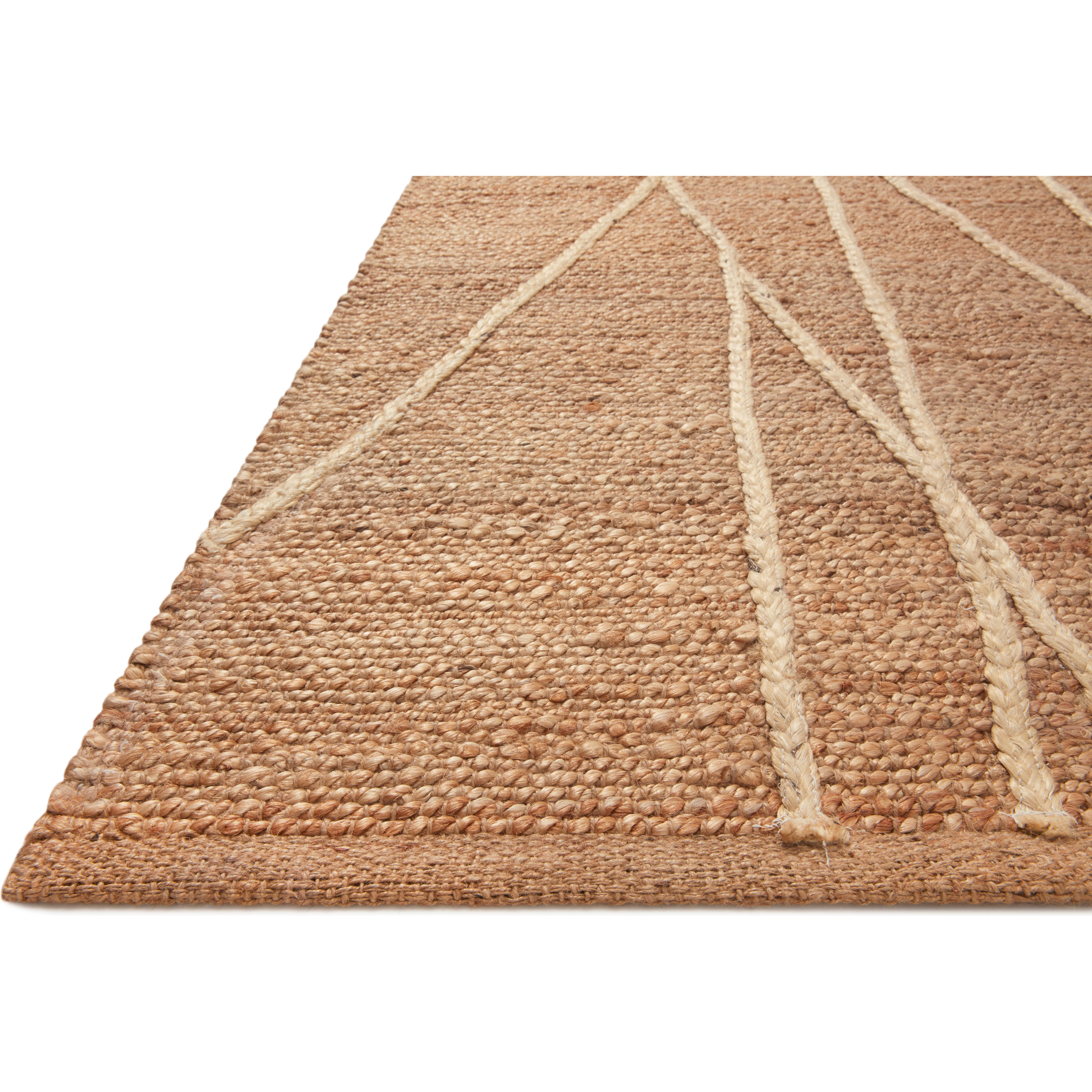 A tonal approach to Moroccan-inspired rugs, the Bodhi Natural / Ivory BOD-03 rug from Loloi is hand-woven of 100% jute. This rug features linear and braided details, creating natural variations that make a subtle yet striking statement for an entryway, living room, hallway or kitchen runner, or dining room. Amethyst Home provides interior design, new construction, custom furniture, and rugs for the Chicago metro area.