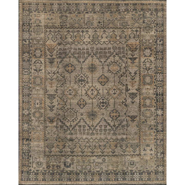 Bring a touch of antiqued beauty into your home with the Heirloom Bone / Charcoal HQ-06 rug from Loloi. This wool rug tastefully honors the art of hand knotted rugs. This rug would be perfect for a living room, dining room, bedroom, hallway or kitchen runner with it's patterns and calming tones for your home. Amethyst Home provides interior design, new construction, custom furniture, and rugs for the Cedar Rapids and Des Moines, Iowa metro area.