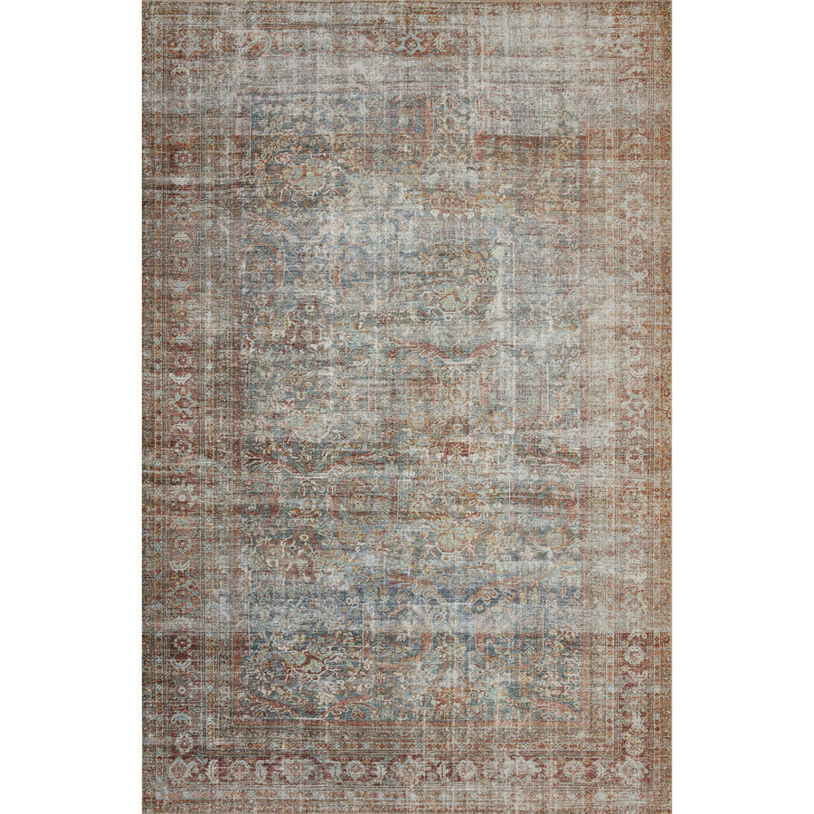 Durable, low pile, and soft underfoot, this rug is inspired by classic vintage and antique rugs. The Jules Chris Loves Julia Lagoon / Brick rug from Loloi features a beautiful vintage pattern and patina. The rug is easy to clean and maintain and perfect for living rooms, dining rooms, hallways, and kitchens!
