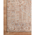 Durable, low pile, and soft underfoot, this rug is inspired by classic vintage and antique rugs. The Jules Chris Loves Julia Tangerine / Mist rug from Loloi features a beautiful vintage pattern and patina. The rug is easy to clean and maintain and perfect for living rooms, dining rooms, hallways, and kitchens!