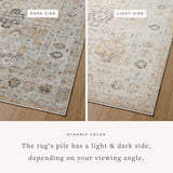 Inspired by antique Turkish Oushak carpets with large-scale motifs, the Monroe Beige / Multi Rug modernizes the traditional design in neutral palettes, many of which have black details that anchor the rug in the room. Monroe is power-loomed of 100% polypropylene for easy care and reliable durability. Amethyst Home provides interior design, new home construction design consulting, vintage area rugs, and lighting in the Nashville metro area.