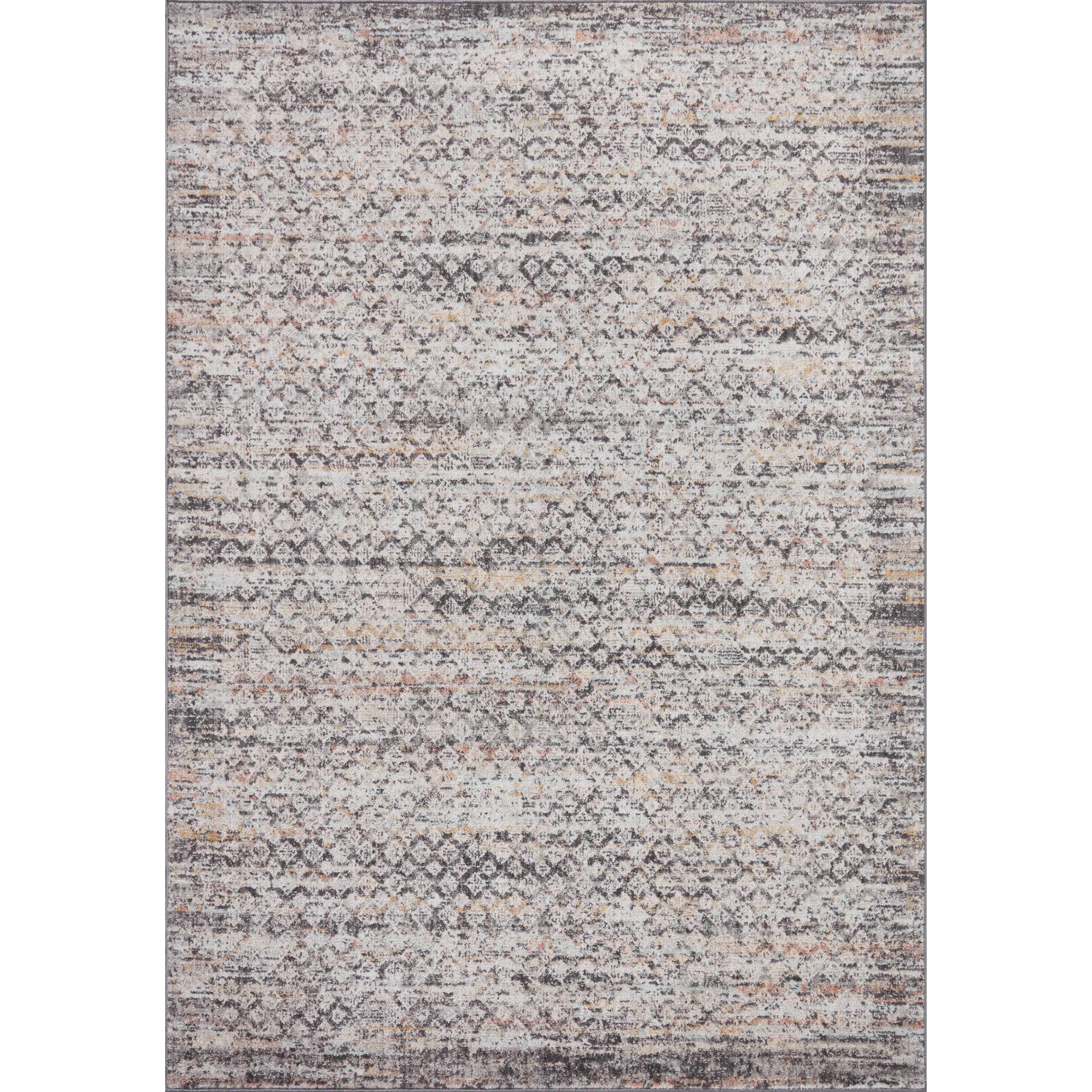 Inspired by antique Turkish Oushak carpets with large-scale motifs, the Monroe Grey / Multi Rug modernizes the traditional design in neutral palettes, many of which have black details that anchor the rug in the room. Monroe is power-loomed of 100% polypropylene for easy care and reliable durability. Amethyst Home provides interior design, new home construction design consulting, vintage area rugs, and lighting in the Kansas City metro area.