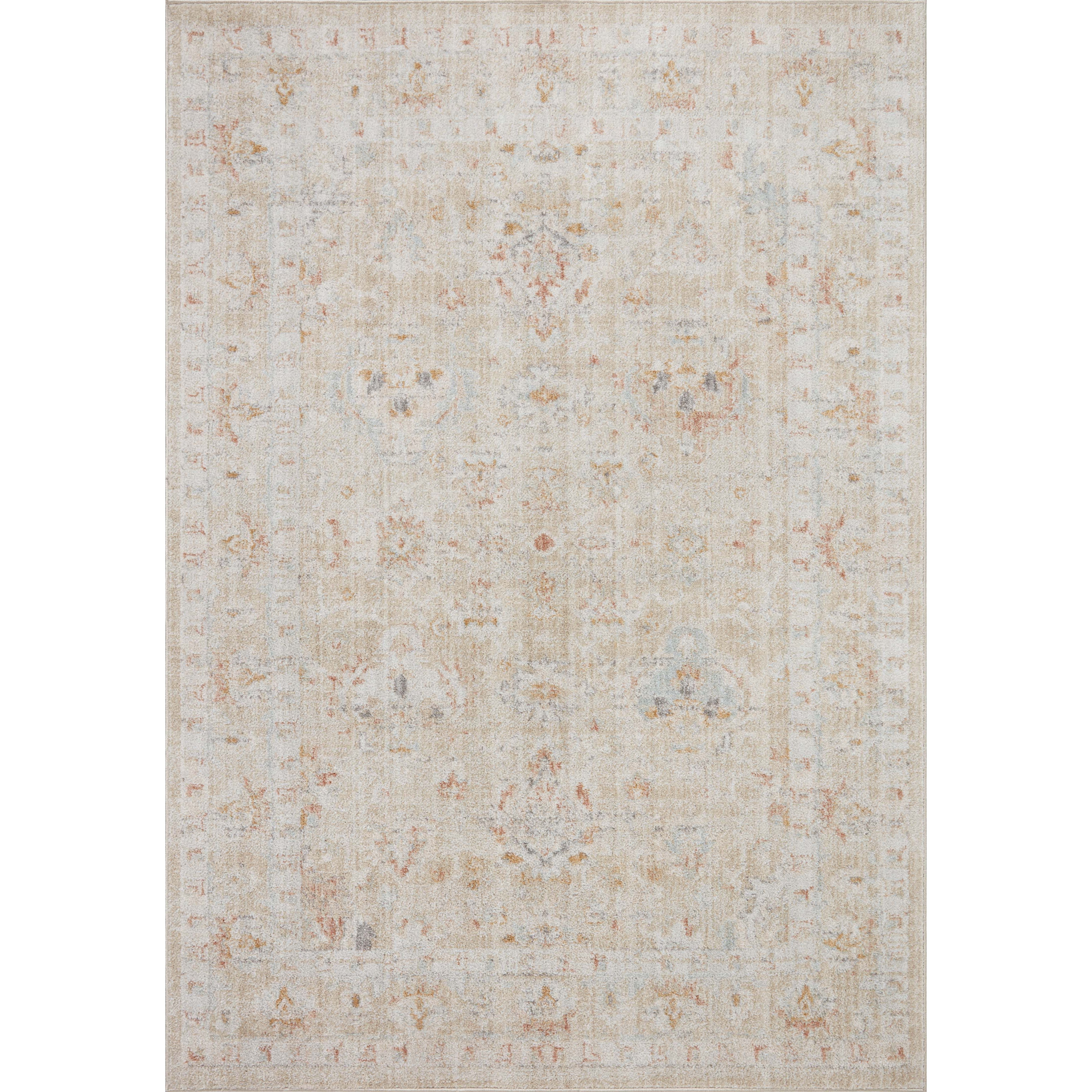 Inspired by antique Turkish Oushak carpets with large-scale motifs, the Monroe Sand / Sunrise Rug modernizes the traditional design in neutral palettes, many of which have black details that anchor the rug in the room. Monroe is power-loomed of 100% polypropylene for easy care and reliable durability. Amethyst Home provides interior design, new home construction design consulting, vintage area rugs, and lighting in the Monterey metro area.