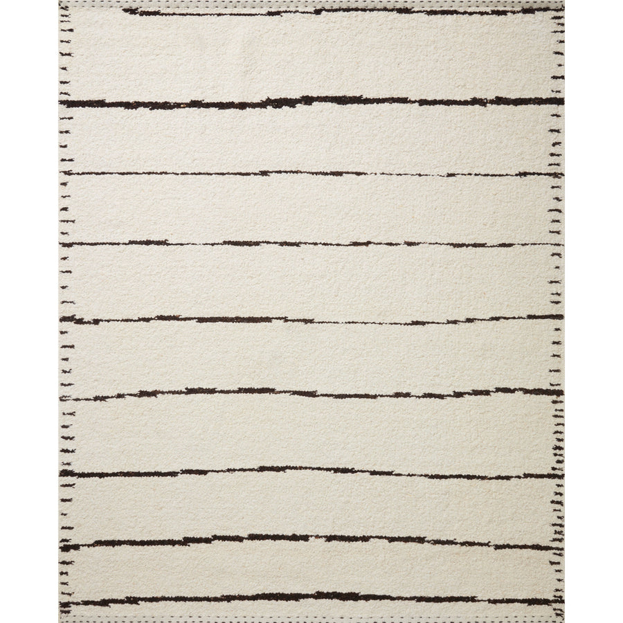 A perfect blend of refined and relaxed, the Roman Ivory / Black ROM-05 rug from Loloi is hand woven of wool, cotton and viscose by skilled artisans. Designs with meticulously placed strokes elevate any area such as an entryway, living room, dining room, or bedroom. Each piece is finished with a unique stitched edge. Amethyst Home provides interior design, new construction, custom furniture, and rugs for the Omaha and Lincoln, Nebraska metro area.