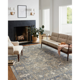 Durable, low pile, and soft, this rug is inspired by classic vintage and antique rugs. The Rosemarie Chris Loves Julia Sand / Lagoon ROE-03 rug from Loloi features a beautiful vintage pattern and patina. The rug is easy to clean, never sheds, and perfect for living rooms, dining rooms, hallways, and kitchens!