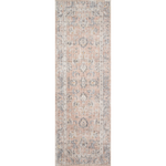The Skye Blush/Grey SKY-01 area rug by Loloi, is timeless and classic with a beautiful, old-world design in tones of blush, grey, and ivory. Power-loomed of 100% polyester, this rug is great with families and pets. This rug is perfect for kitchens, dining rooms, entry ways, or anywhere high traffic. Amethyst Home provides interior design, new construction, custom furniture, and rugs for the Tampa, Winter Park, and Miami metro area.