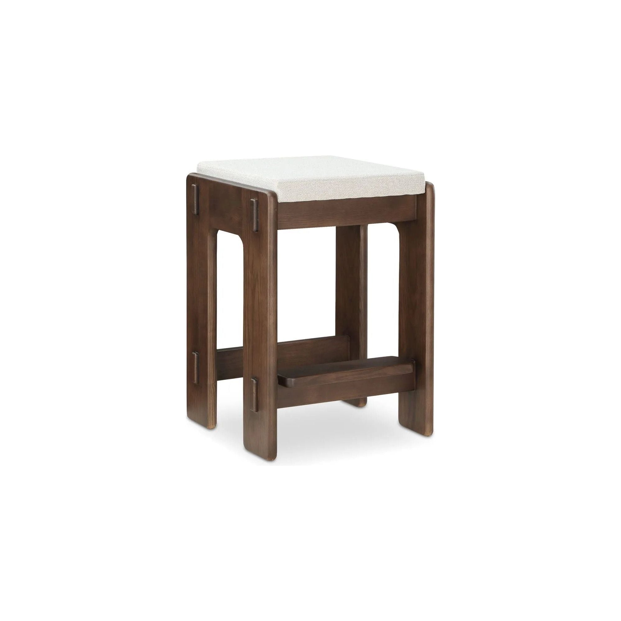 Crafted with a deep connection to Okinawa, Japan, the birthplace of these designs, the Ashby counter stool is inspired by cherished memories of the past with craftsman style joinery detailing Amethyst Home provides interior design, new home construction design consulting, vintage area rugs, and lighting in the Park City metro area.