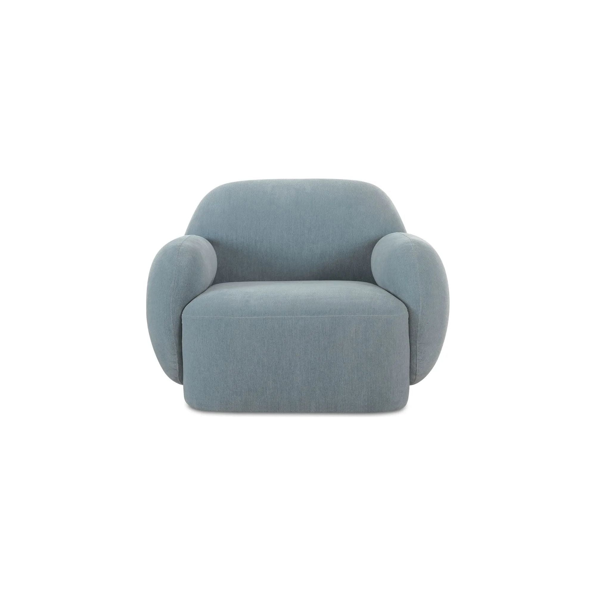 The Hazel lounge chair embraces minimalist, understated elegance with its low-profile, modernist silhouette. Wrapped in exaggerated  velvet fabric, it offers a distinct tactility and comfort. The bold, curved arm design makes a stylish statement, harmonizing with the sleek form to create an inviting focal point in any setting Amethyst Home provides interior design, new home construction design consulting, vintage area rugs, and lighting in the Dallas metro area.