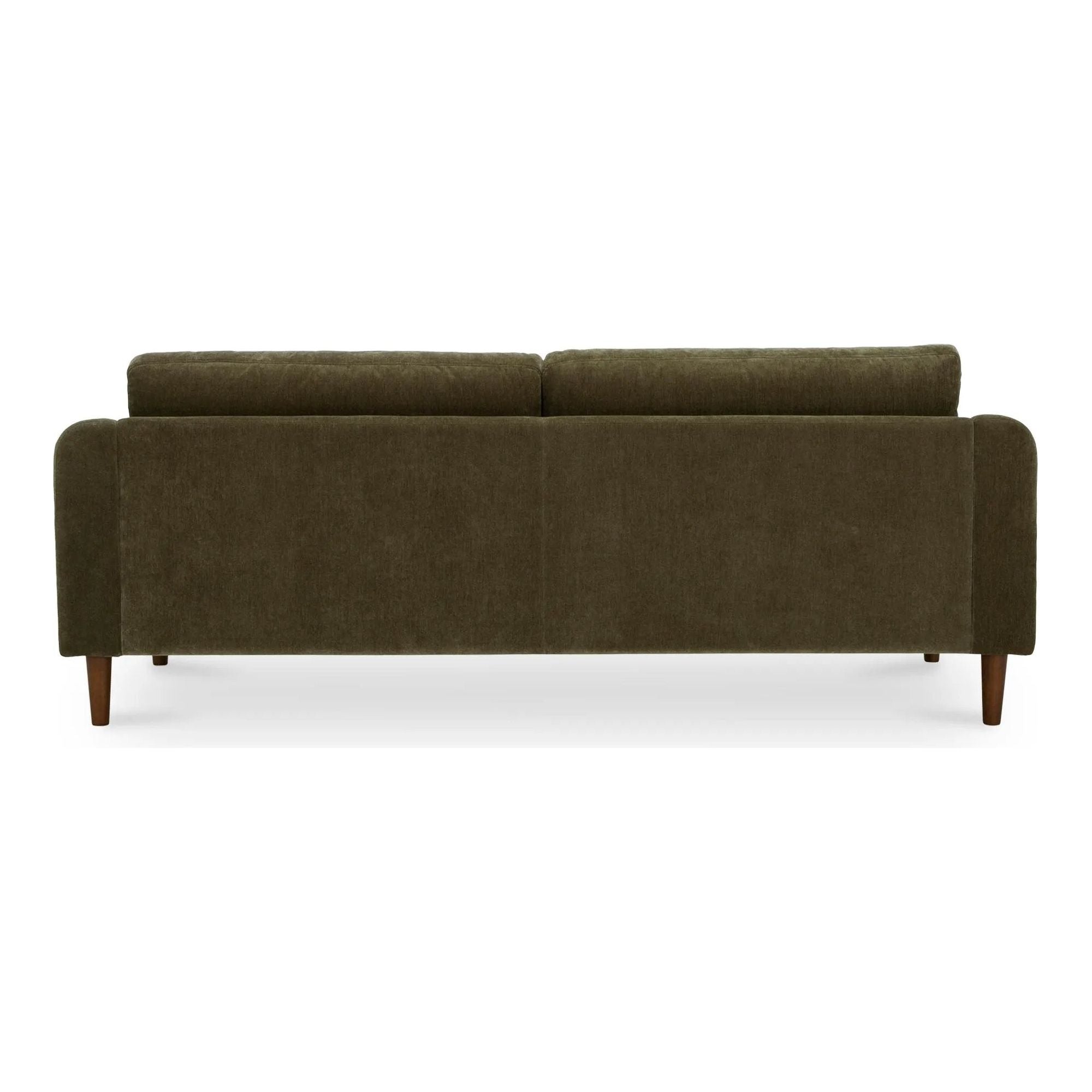 The Quinn sofa’s classic, transitional frame is designed for versatility, harmoniously fitting into a variety of spaces. It stands on a foundation of durability and sustainable charm with a wood frame and legs. Amethyst Home provides interior design, new home construction design consulting, vintage area rugs, and lighting in the Seattle metro area.