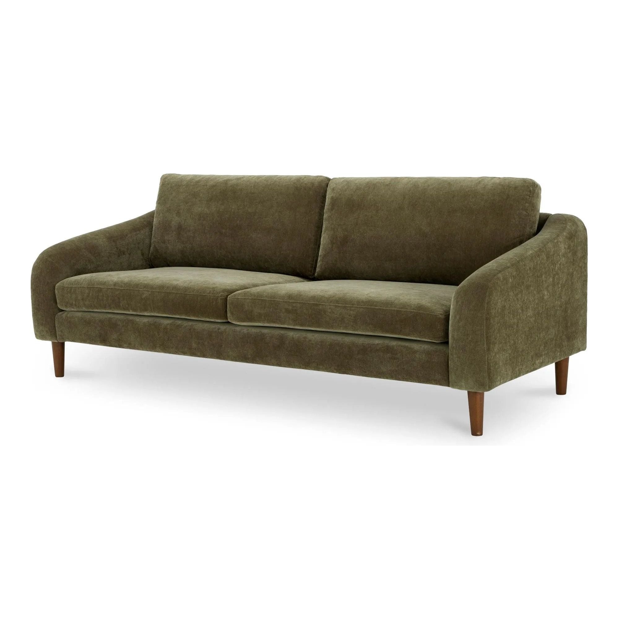 The Quinn sofa’s classic, transitional frame is designed for versatility, harmoniously fitting into a variety of spaces. It stands on a foundation of durability and sustainable charm with a wood frame and legs. Amethyst Home provides interior design, new home construction design consulting, vintage area rugs, and lighting in the Winter Garden metro area.