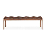 A pinch of panache with slat detailing, the solid wood Rohe bench is an ode to mid-century craftsmanship. A celebration of versatility, style this accent piece in the bedroom, dining room, living room, bathroom or entryway. Available in oak and walnut, Rohe adds natural allure to any space—this is visual styling made easy Amethyst Home provides interior design, new home construction design consulting, vintage area rugs, and lighting in the Portland metro area.