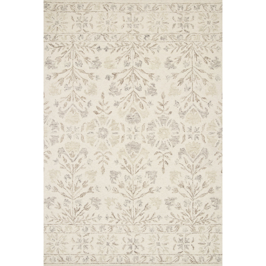 Perfect for families with kids and pets and easy to clean and maintain. Comes in area, cute kitchen and hallway runner sizes. The rug warms up any room with tones of ivory and taupe in soft, natural 100% wool. The Norabel Ivory / Neutral rug from Loloi captures the spirit of coziness and beautiful botanical motifs.