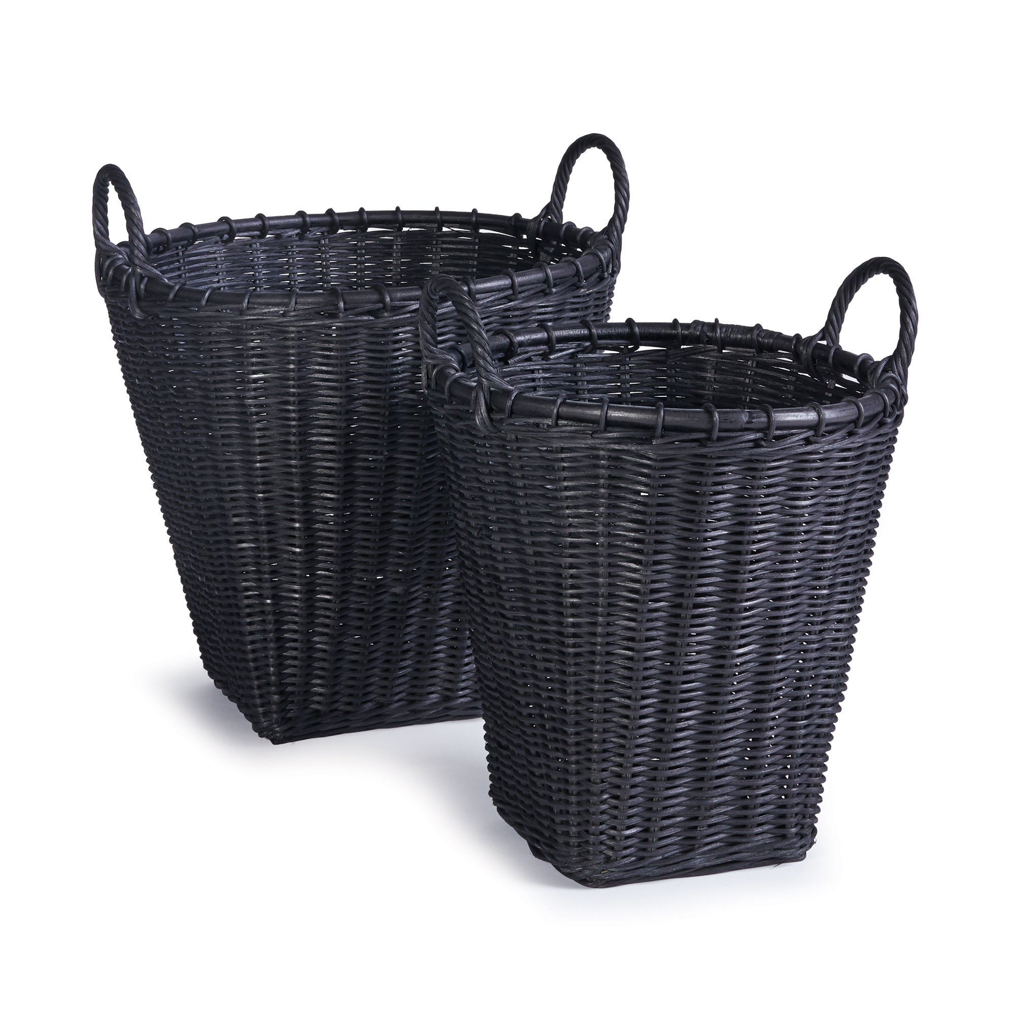 Fashion forward with a deep black finish, natural materials and enhanced weave. This is Alvero. Even the solid construction and tapered shape speak to the outstanding quality of these baskets. Amethyst Home provides interior design, new construction, custom furniture, and area rugs in the Dallas metro area.